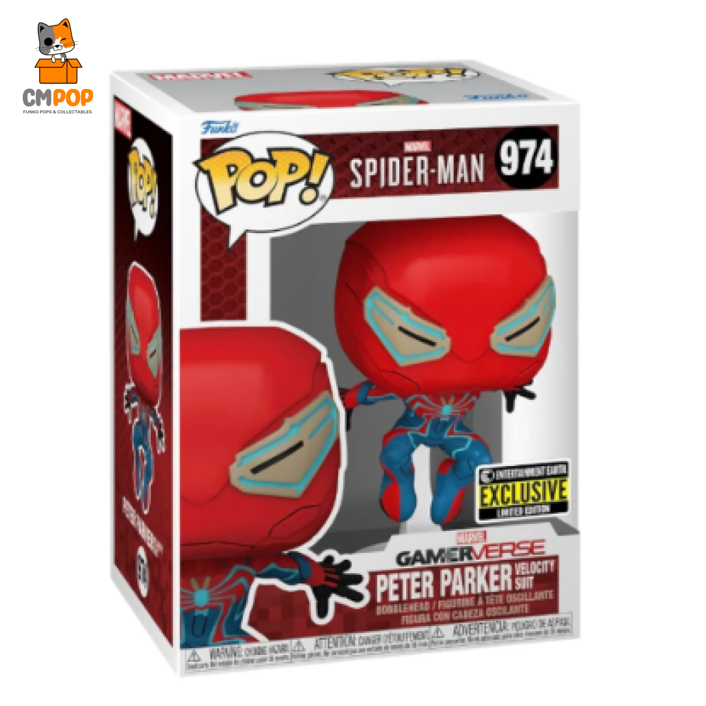 Peter Parker Velocity Suit 2.0 - #974 Spider-Man 2 Marvel Entertainment Earth Exclusive Funko Pop