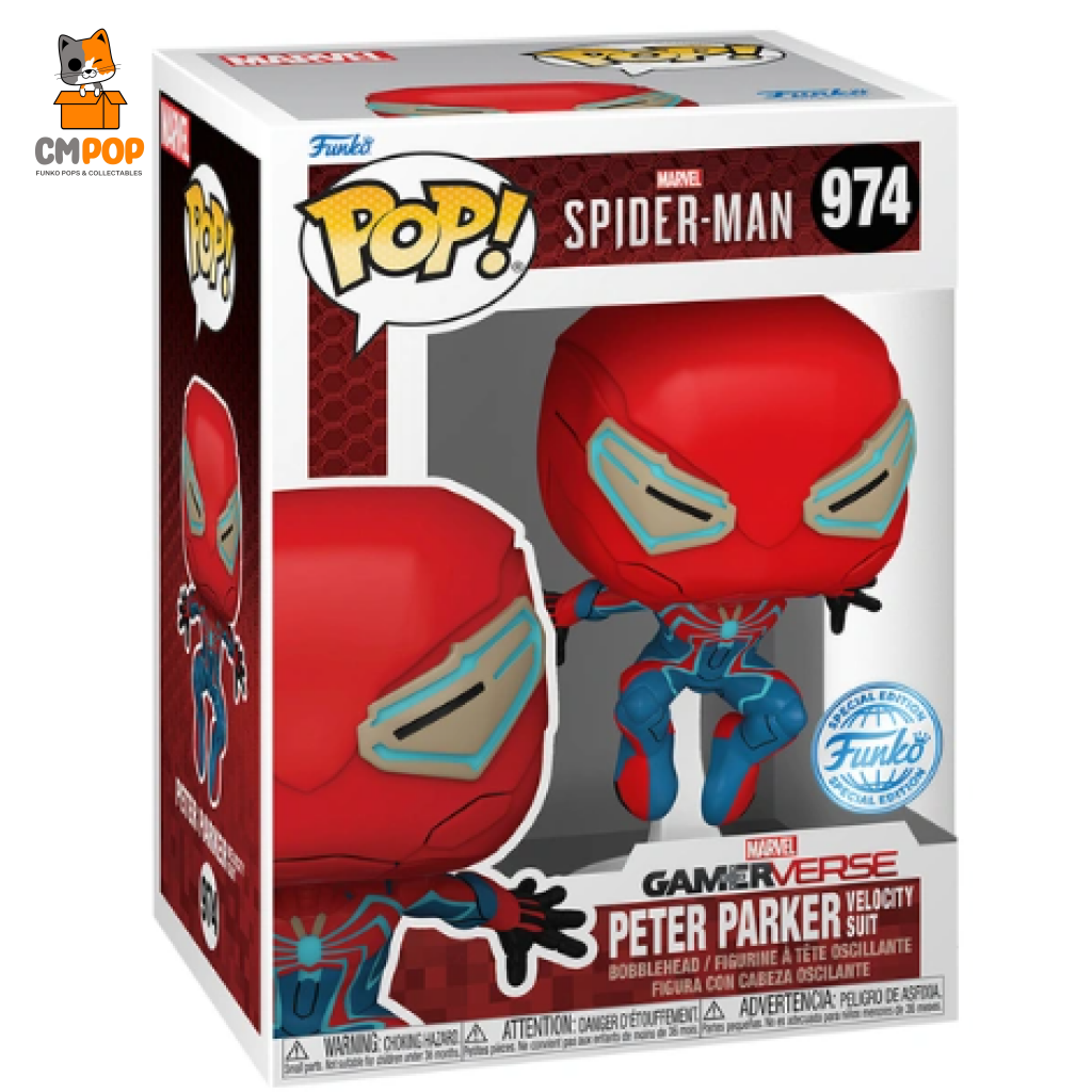 Peter Parker Velocity Suit 2.0 - #974 Spider-Man 2 Marvel Special Edition Funko Pop