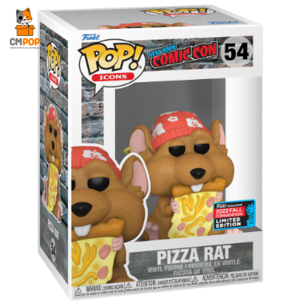 Pizza Rat - #54 Funko Pop! Nycc 2022 Stickered Convention Exclusive Pop