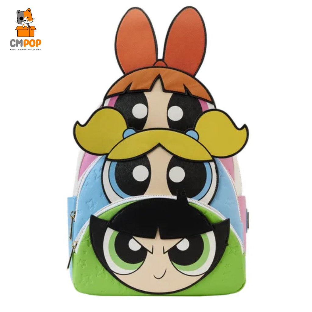 Powerpuff Girls Triple Pocket Backpack - Cartoon Network Loungefly