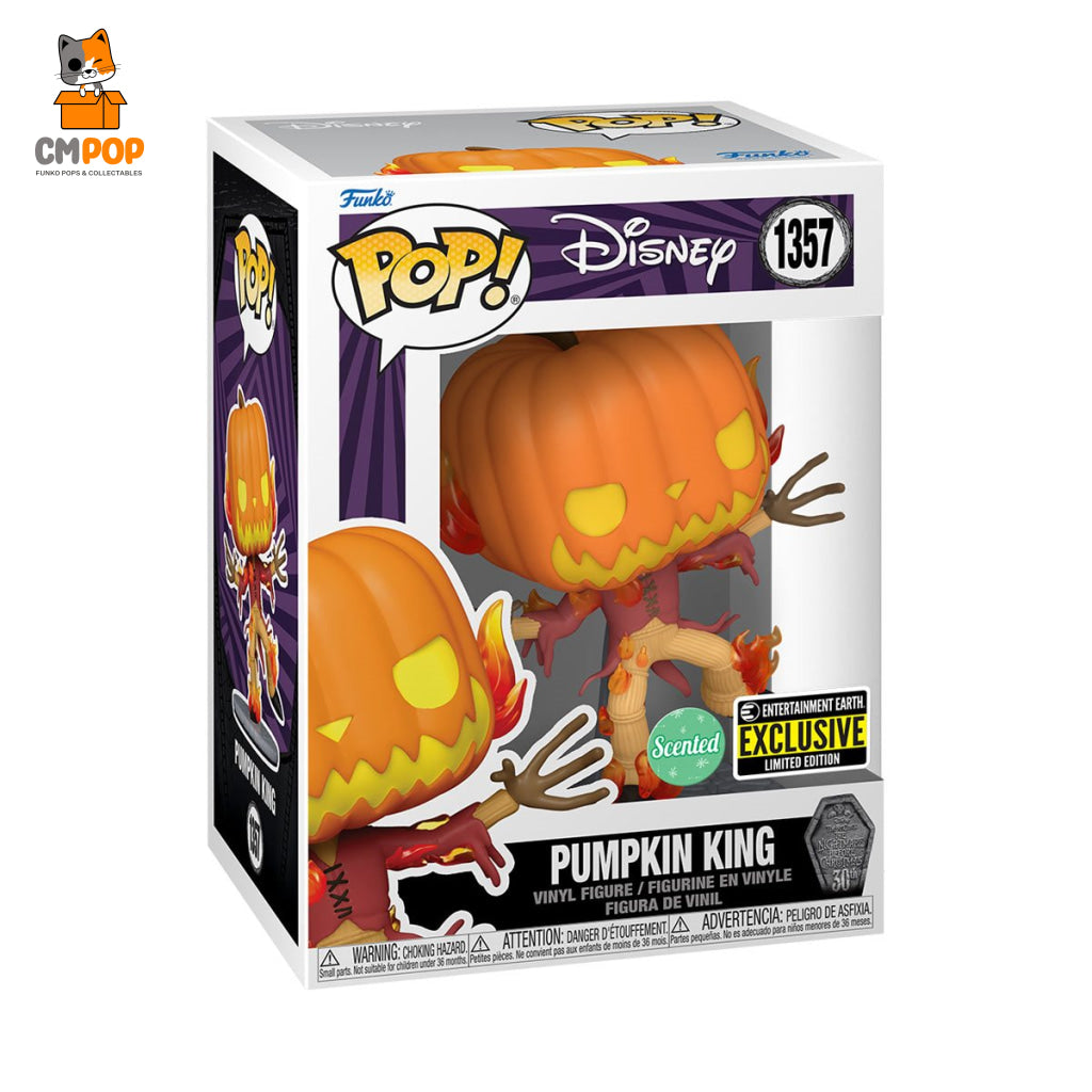 Pumpkin King - #1357 Funko Pop! Disney Scented Entertainment Earth Exclusive Limited Edition