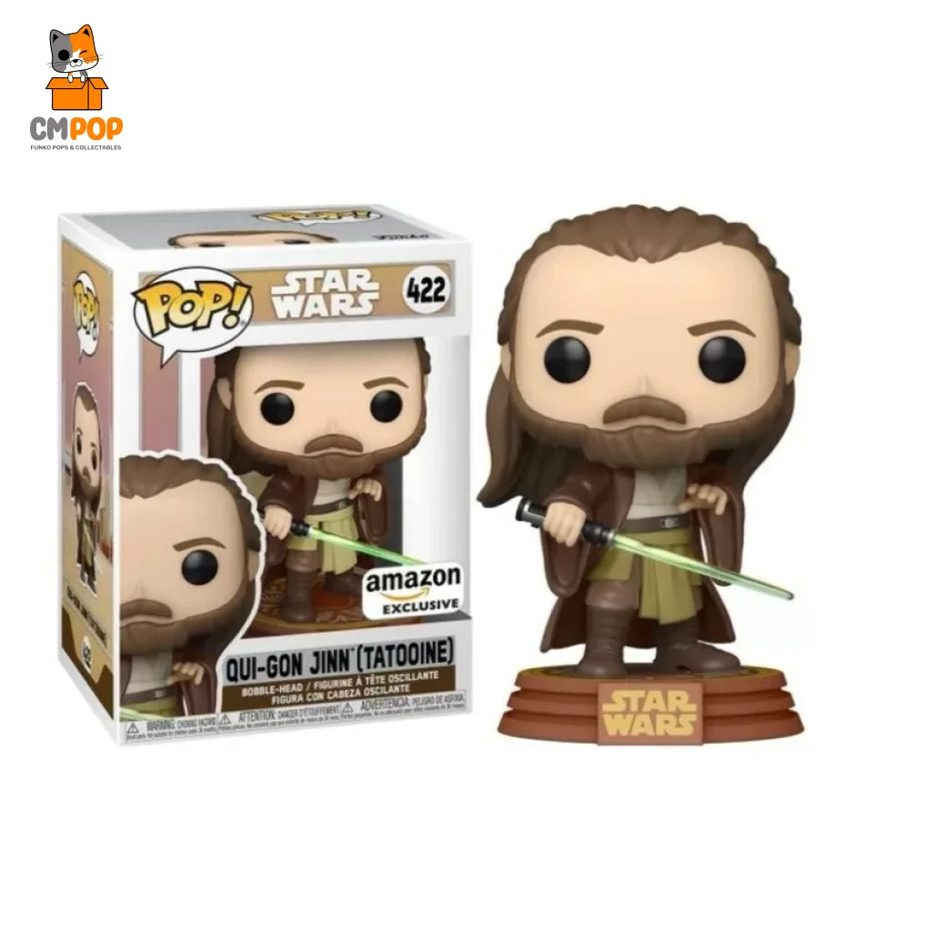 Qui-Gon Jinn (Tatooine) - #422 Funko Pop! Star Wars Amazon Exclusive Pop