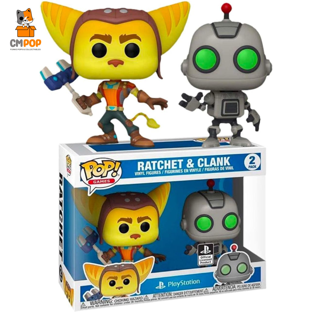 Ratchet & Clank - 2 Pack Funko Pop! Games Playstation Game Stop Exclusive Pop