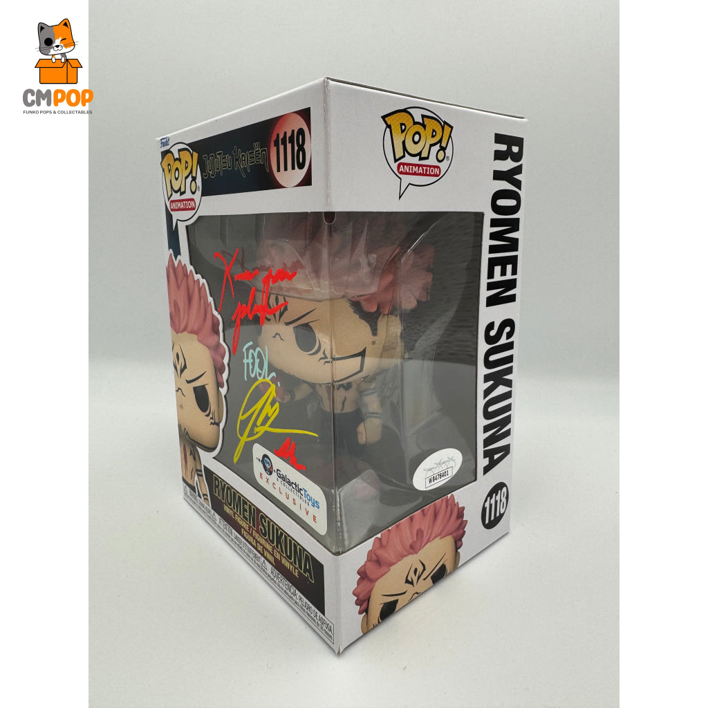 Ryomen Sukuna - #1118 Funko Pop! Animation Jujutsu Kaisen Galactic Toys Exclusive Signed By Ray