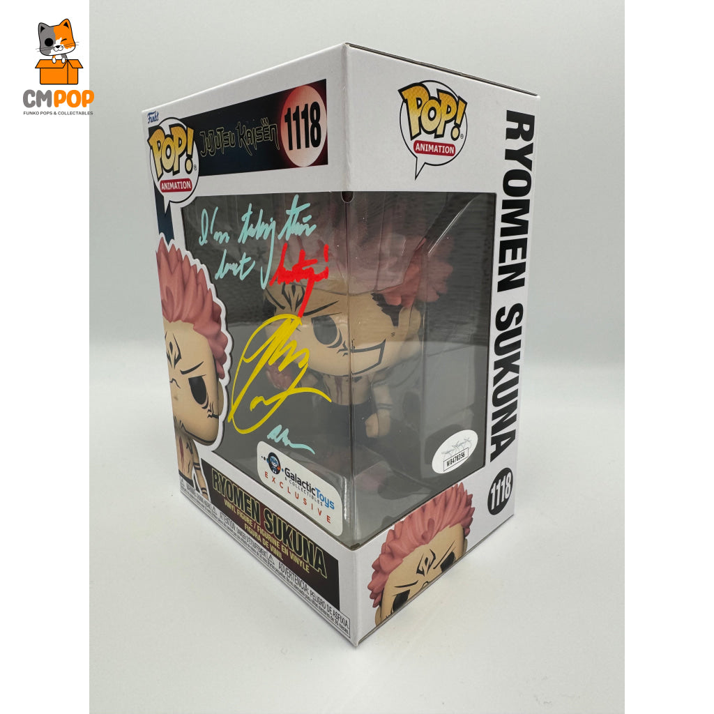 Ryomen Sukuna - #1118 Funko Pop! Animation Jujutsu Kaisen Galactic Toys Exclusive Signed By Ray