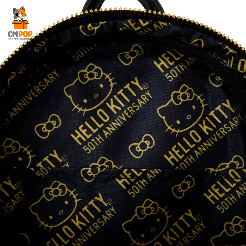 Sanrio 50Th Anniversary Metallic Gold Mini Backpack- Loungefly