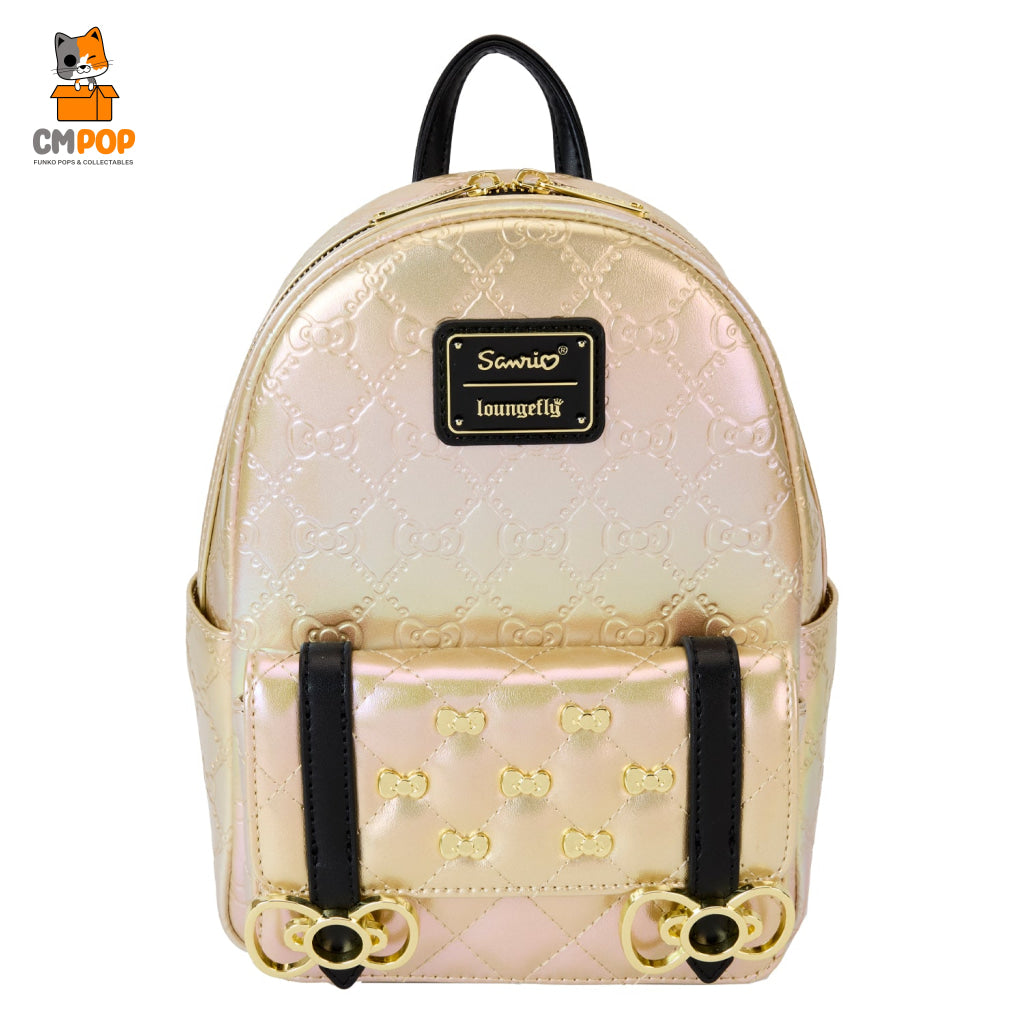 Sanrio 50Th Anniversary Metallic Gold Mini Backpack- Loungefly