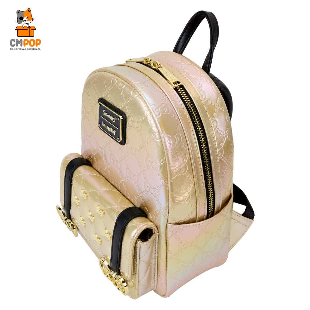 Sanrio 50Th Anniversary Metallic Gold Mini Backpack- Loungefly