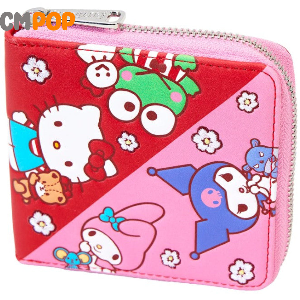 Sanrio Hello Kitty Colour Block Zip Around Wallet - Loungefly Loungefly