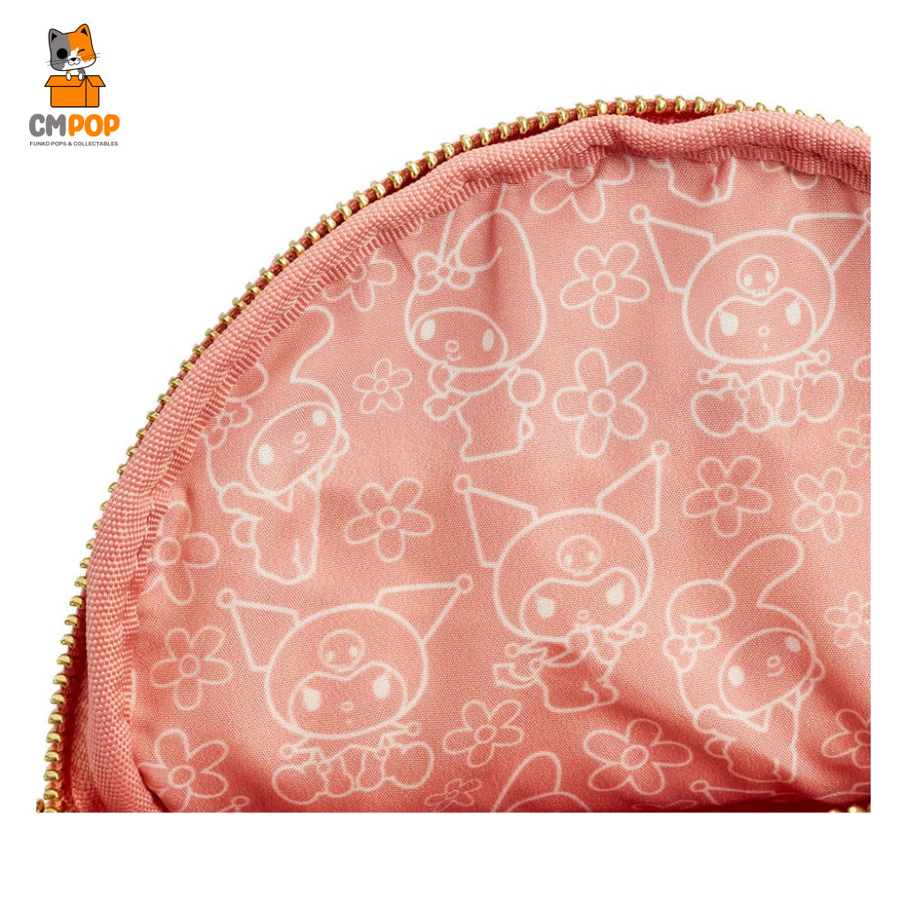 Sanrio Kuromi & My Melody Skulls And Flowers Crossbody - Loungefly