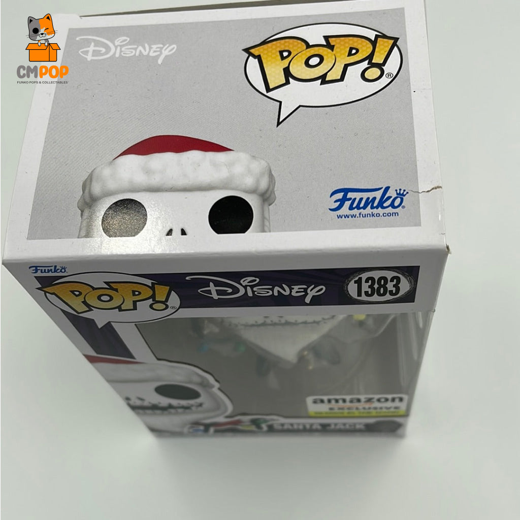 Santa Jack - #1383 Funko Pop! Disney The Nightmare Before Christmas Gitd Amazon Exclusive 8/10 Box