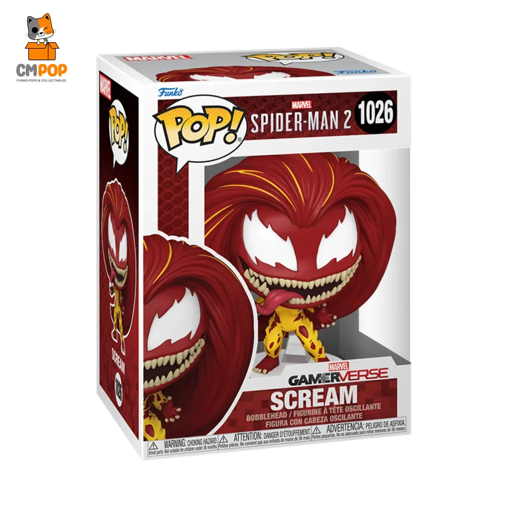 Scream - #1026 Funko Pop! Games Marvel Spider-Man 2 Pop