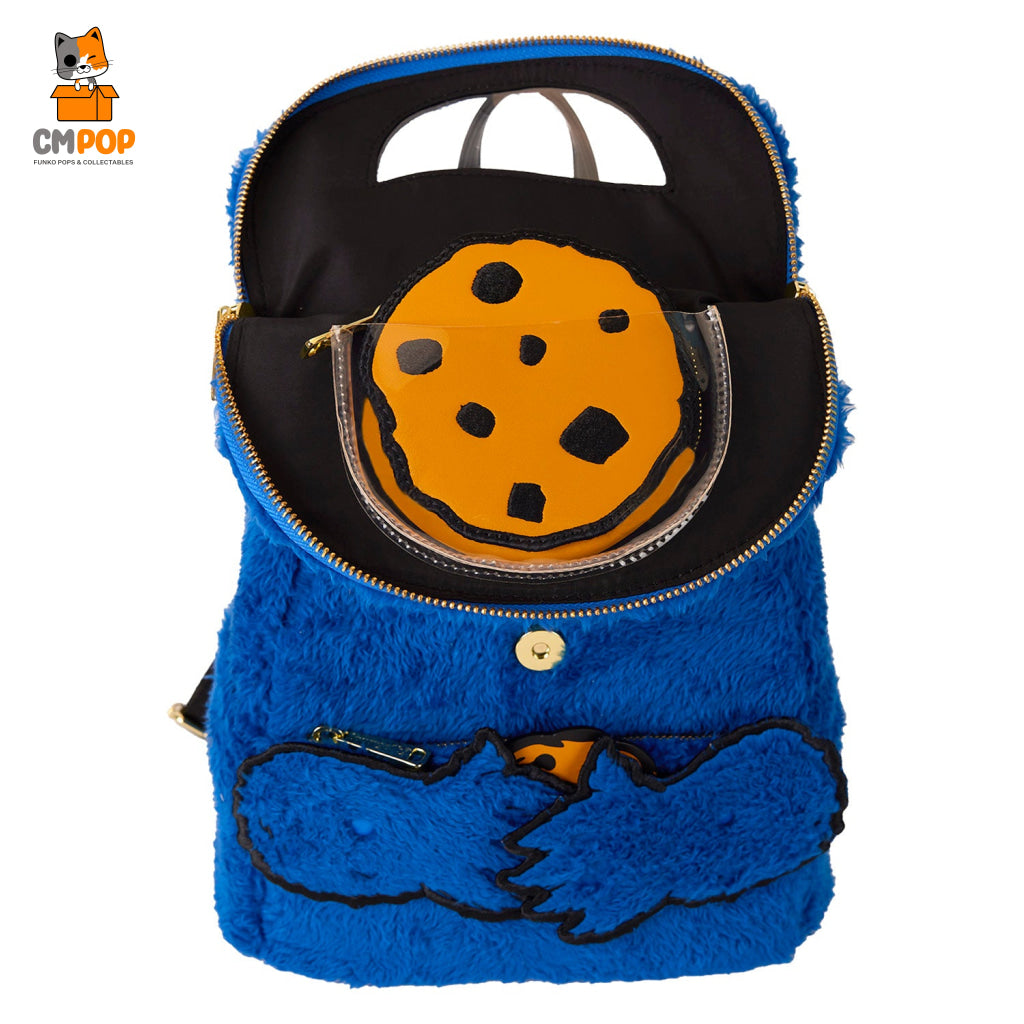 Sesame Street Cookie Monster Plush Mini Backpack - Loungefly