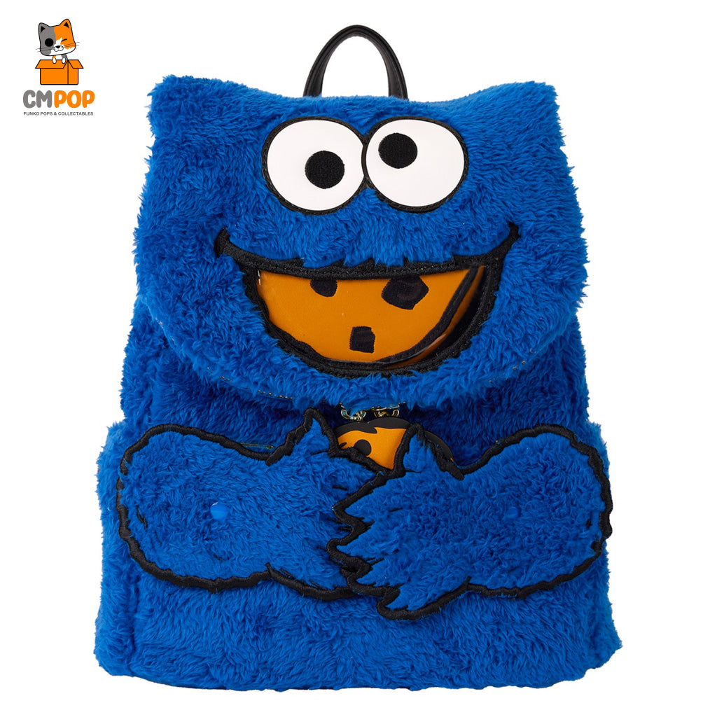 Sesame Street Cookie Monster Plush Mini Backpack - Loungefly