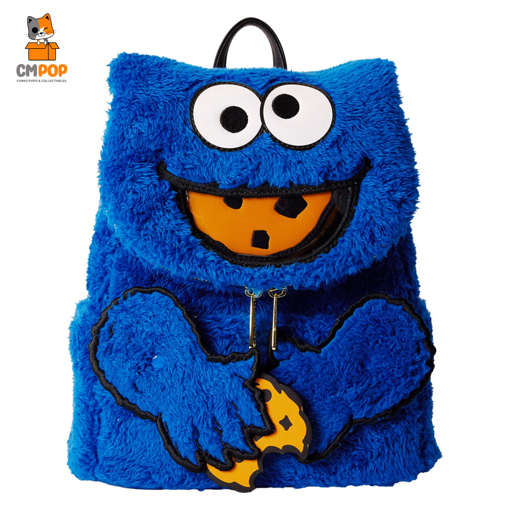 Sesame Street Cookie Monster Plush Mini Backpack - Loungefly