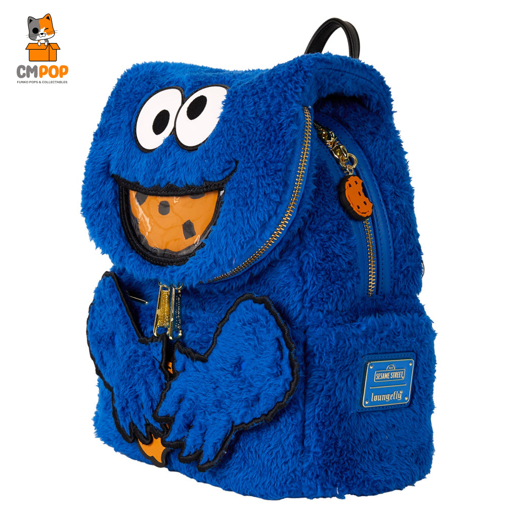 Sesame Street Cookie Monster Plush Mini Backpack - Loungefly