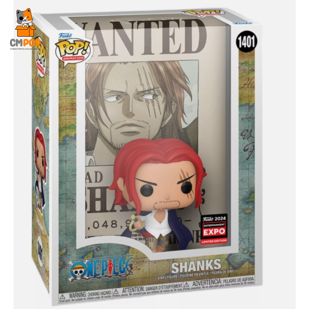 Shanks - #1401 Funko Pop! One Piece Wanted Poster 2024 Expo Entertainment Limited Edition Pop