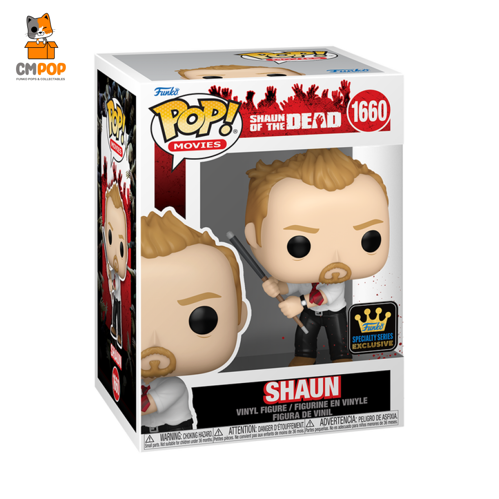 Shaun With Pool Cue - #1660 Funko Pop! Movies Sean Of The Dead Pop