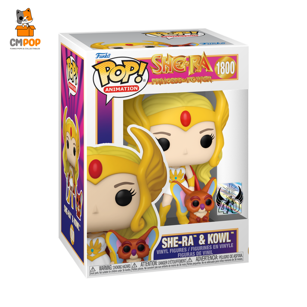 She-Ra & Kowl - #1800 Funko Pop! Animation She-Ra: Princess Of Power 40Th Anniversary. Pop