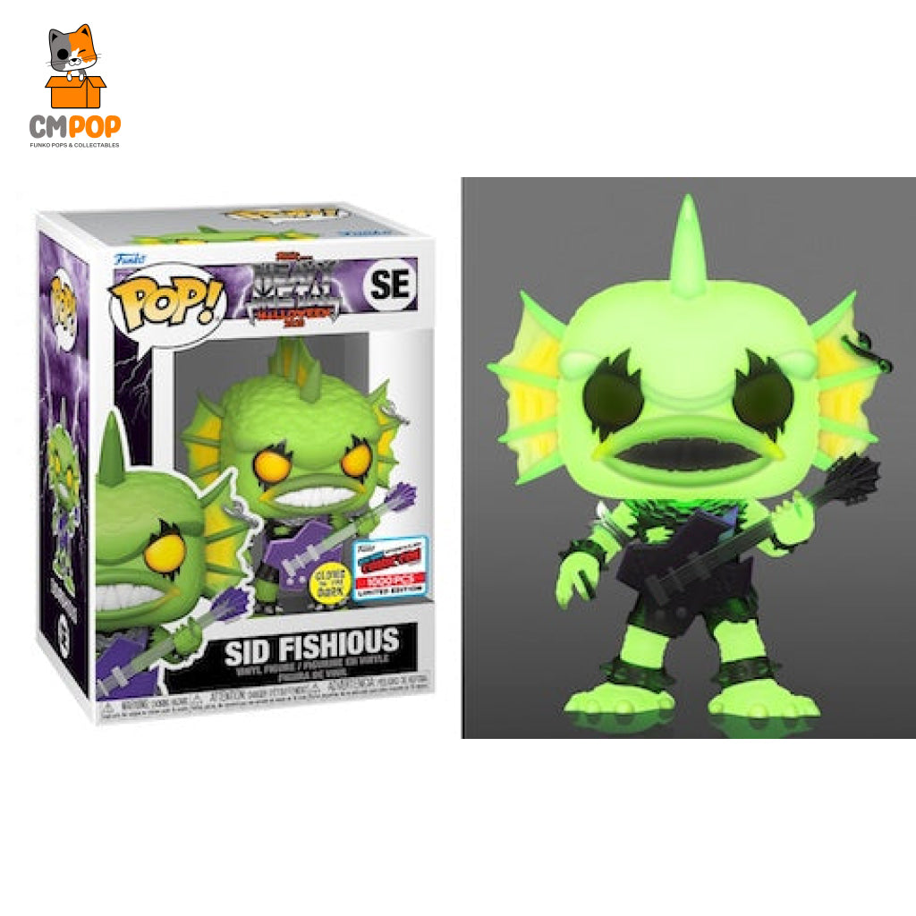 Sid Fishious Gitd - #Se Funko Pop! Nycc 2023 Stickered Convention Exclusive Limited 1000 Pieces
