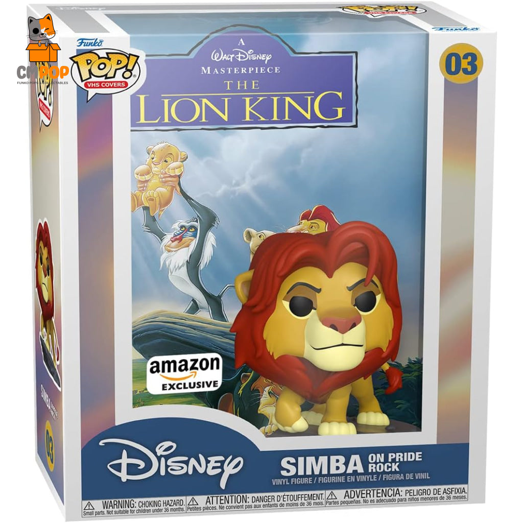 Simba On Pride Rock - #03 Funko Pop! Vhs Covers Disney The Lion King Amazon Exclusive Jumbo Pop