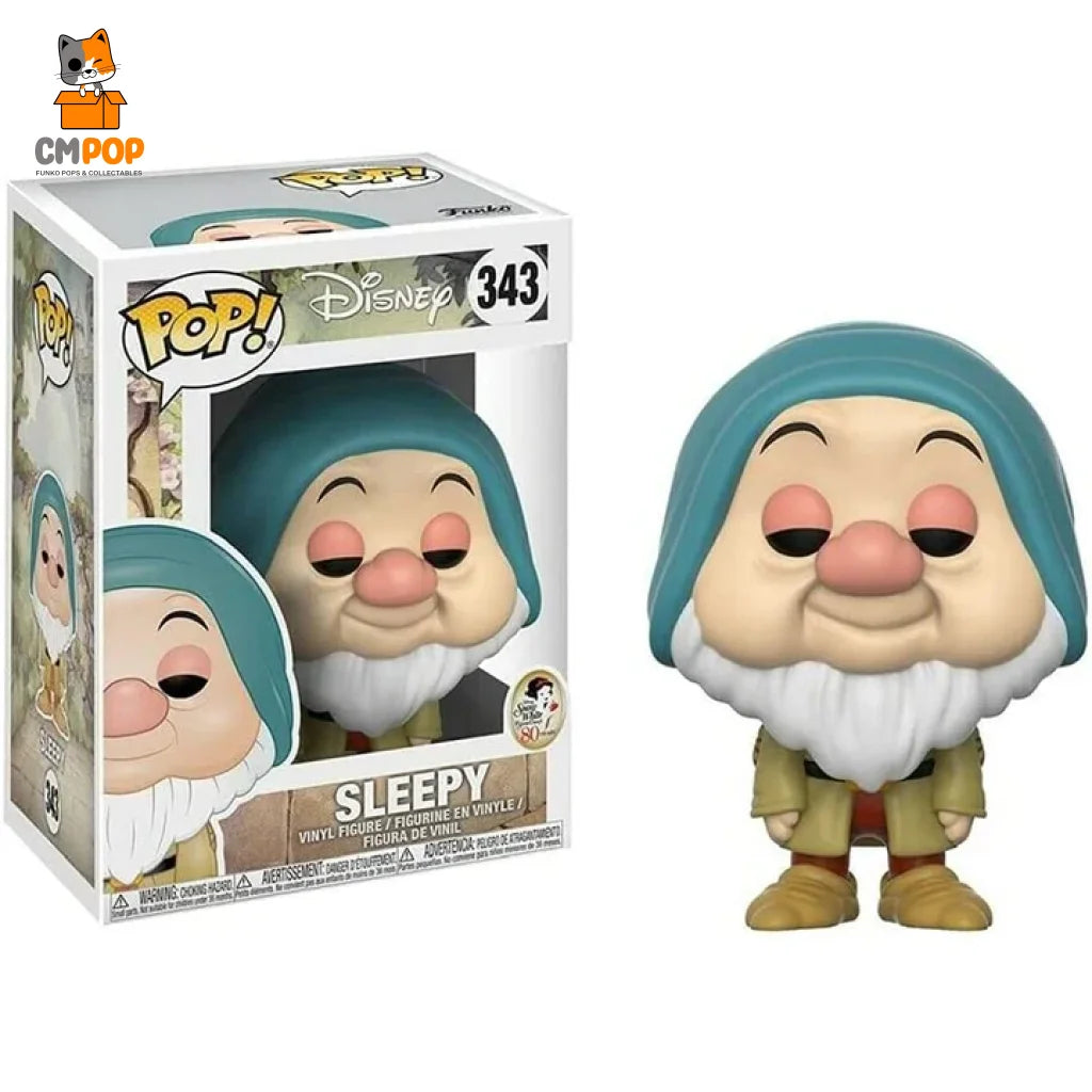 Sleepy- #343 - Funko Pop Disney Snow White 80 Years