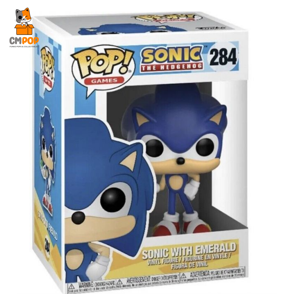 Sonic With Emerald - #284 Funko Pop! The Hedgehog Pop