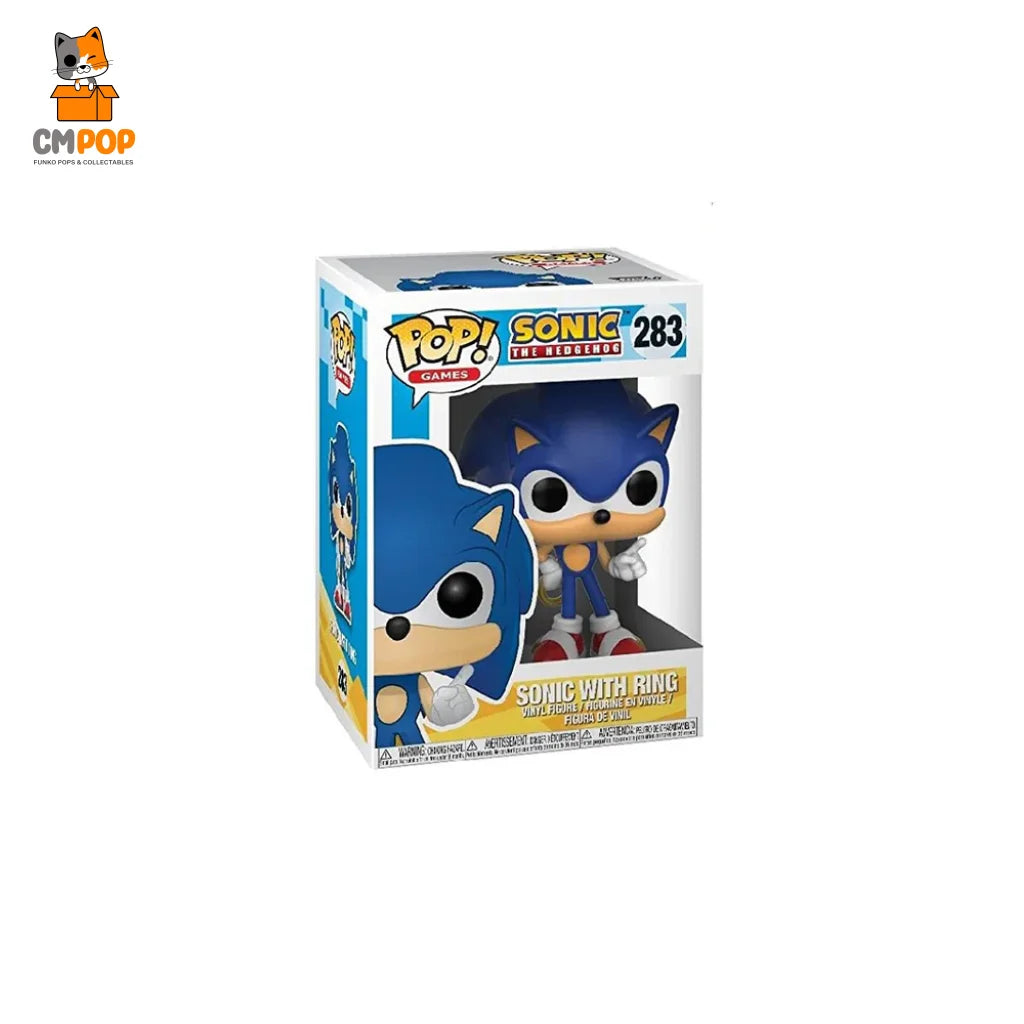 Sonic With Ring - #283 Funko Pop! Games The Hedgehog Glows In Dark Exclusive Pop