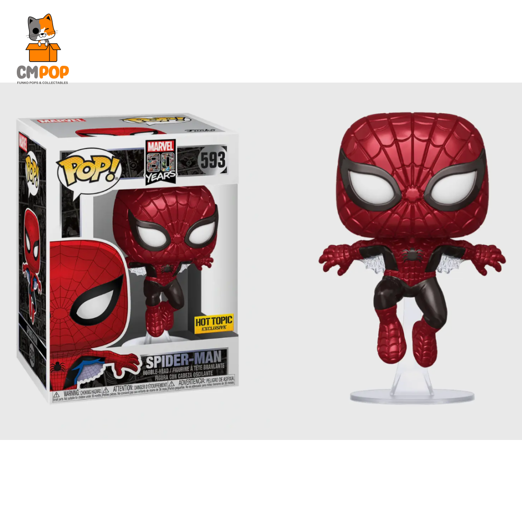 Spider-Man - #593 Funko Pop! Marvel 80 Years Hot Topic Exclusive Pop