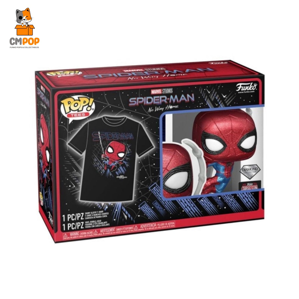 Spider-Man Diamond Pop! + Tee - Spiderman No Way Home Targetcon Exclusive Funko Pop