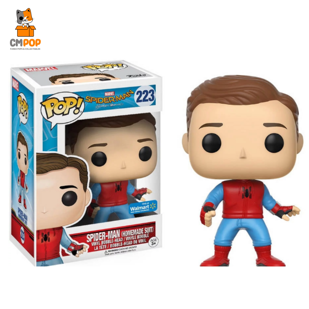 Spider-Man (Homemade Suit)- #223 - Funko Pop! Marvel Spider-Man Walmart Exclusive Pop