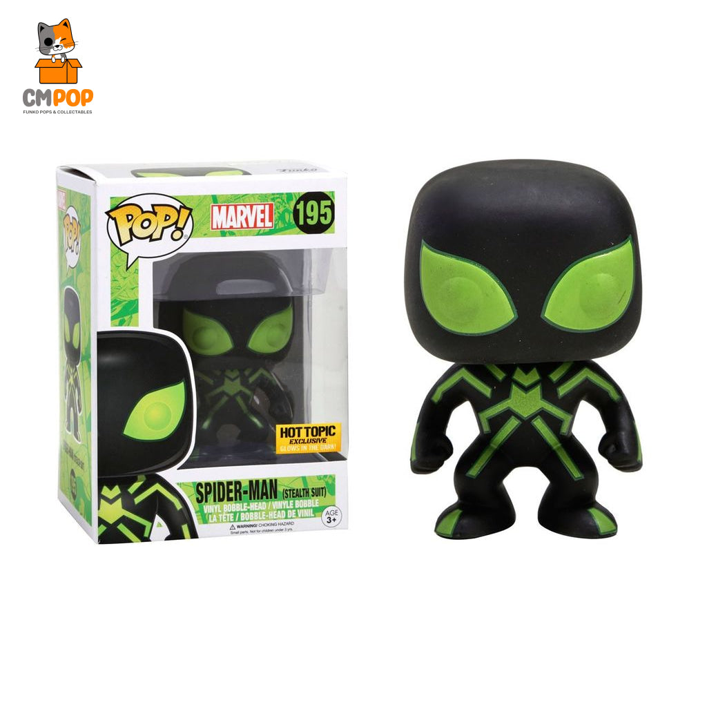 Spider-Man Stealth Suit - #195 Funko Pop! Marvel Hot Topic Exclusive