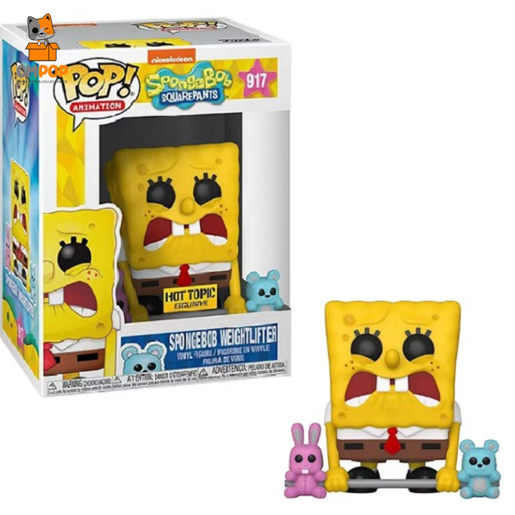 Spongebob Weightlifter - #917 Funko Pop! Animation Spongebob Squarepants Hot Topic Exclusive Pop