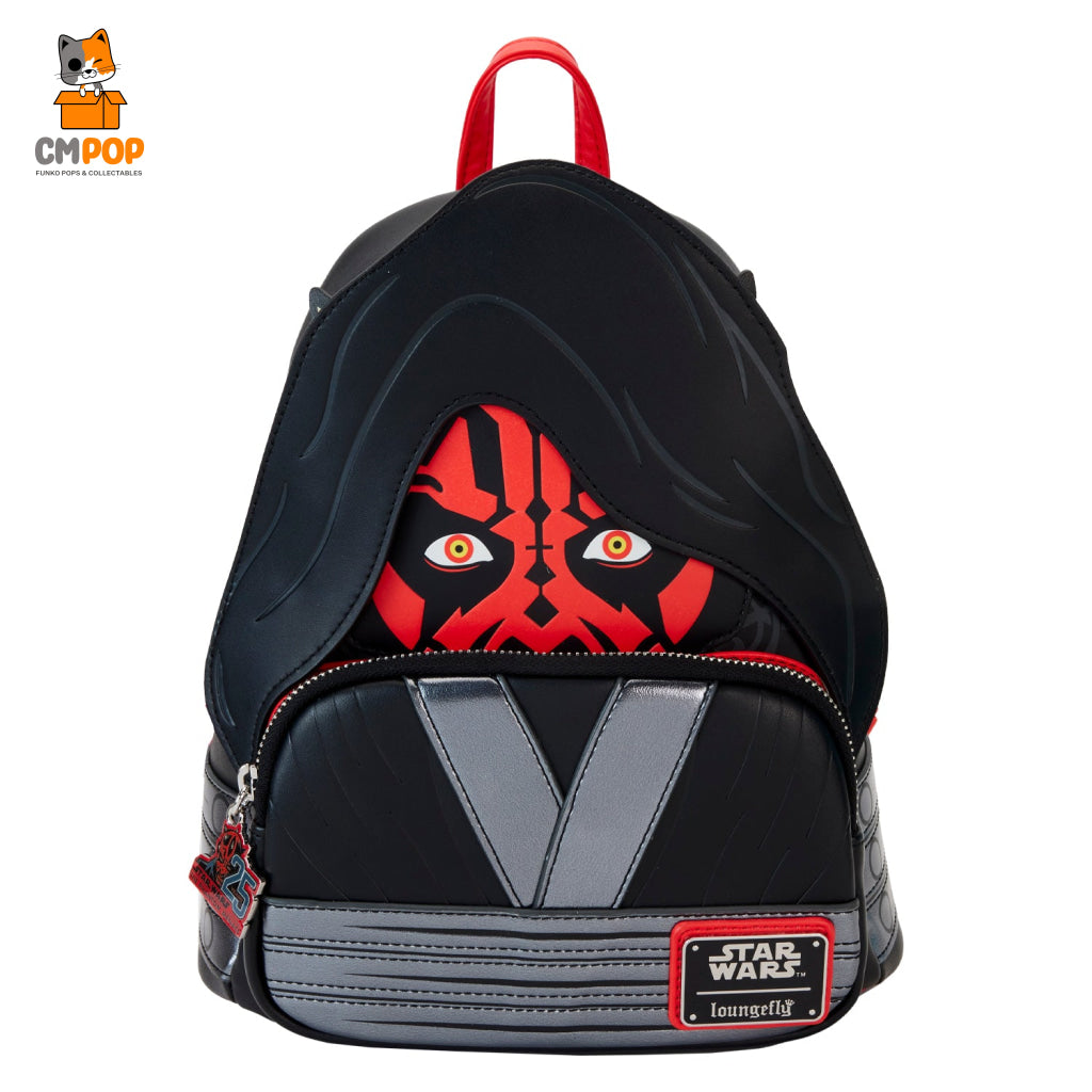 Star Wars Phantom Menace - 25Th Darth Maul Detachable Hood Cosplay Mini Backpack Wars Loungefly