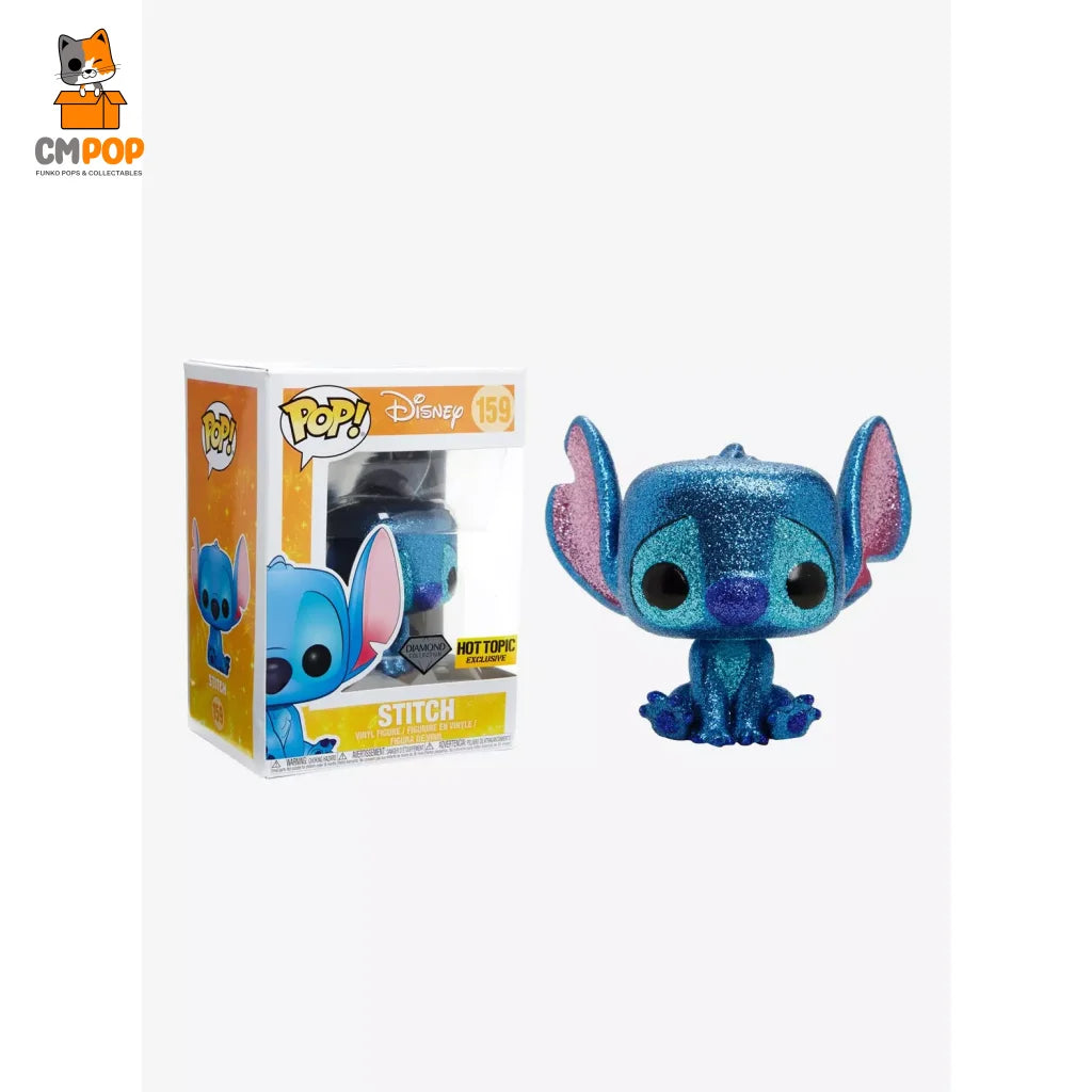 Stitch - #159- Funko Pop! Disney Lilo And Diamond Collection Hot Topic Exclusive Pop