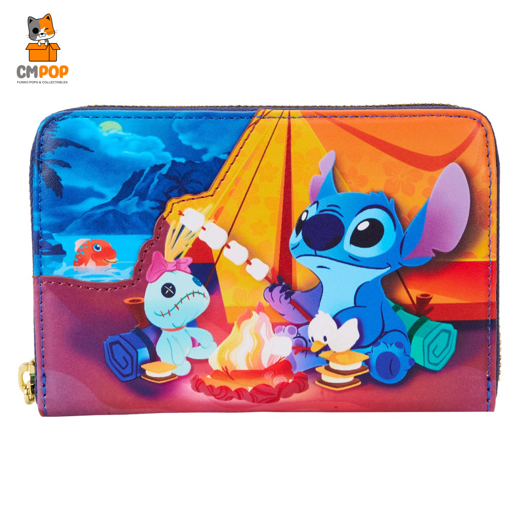 Stitch Camping Cuties Zip Around Wallet - Disney Loungefly