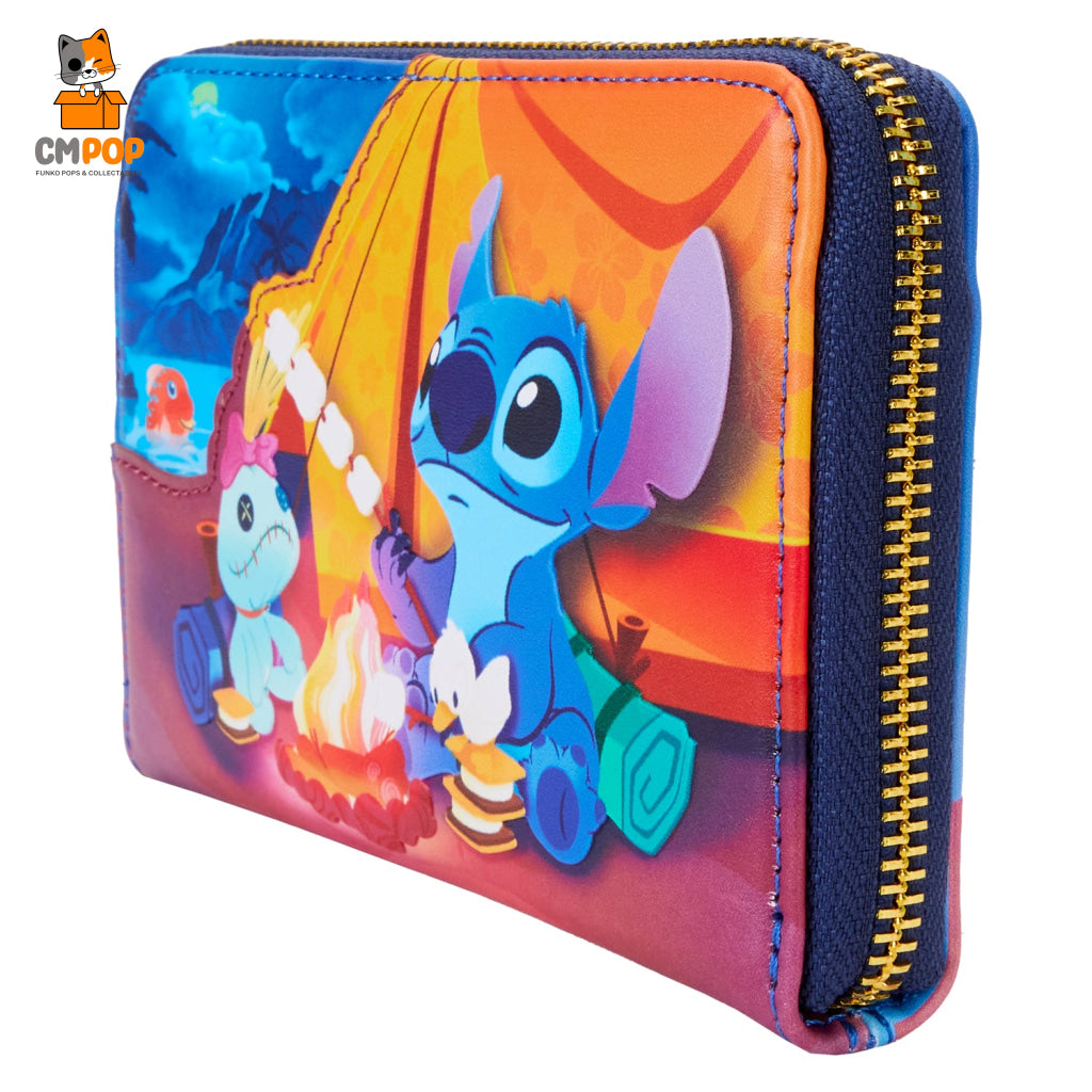 Stitch Camping Cuties Zip Around Wallet - Disney Loungefly