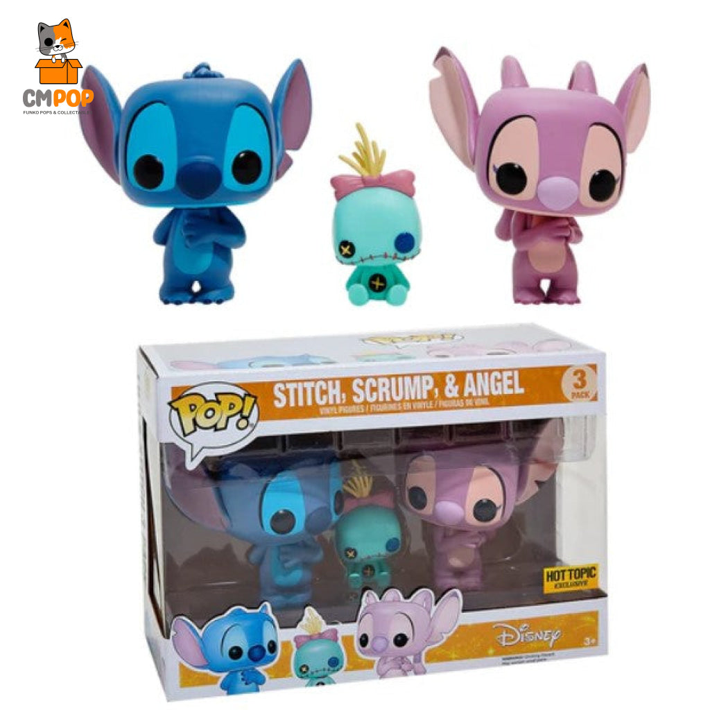 Stitch Scrump & Angel - 3 Pack Funko Pop! Disney Hot Topic Exclusive Pop