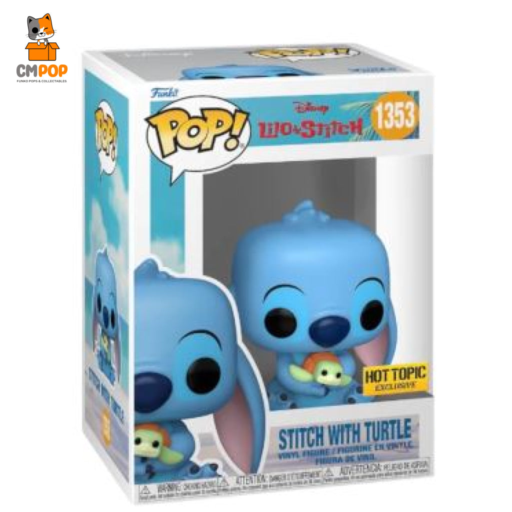 Stitch With Turtle - #1353 Funko Pop! Disney Hot Topic Exclusive Pop