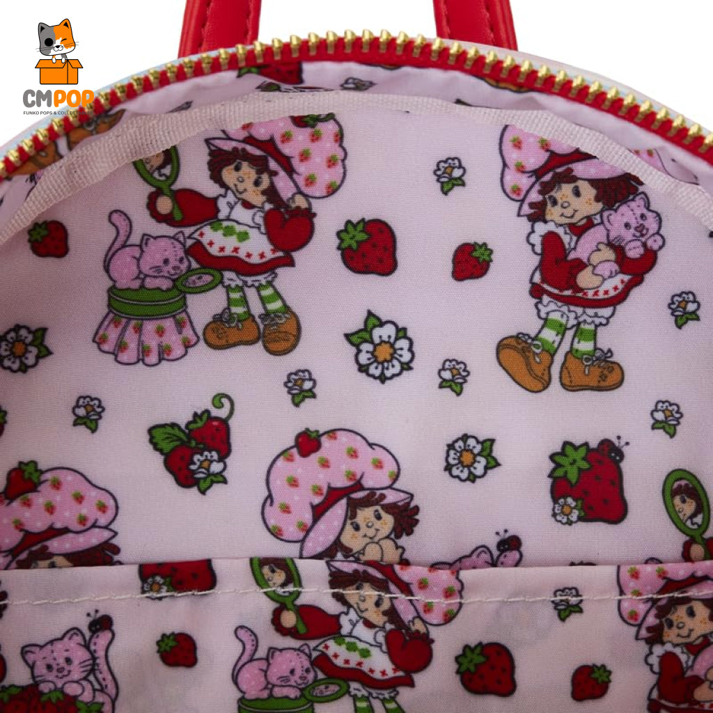 Strawberry Shortcake Denim Pocket Mini Backback - Backpack Loungefly