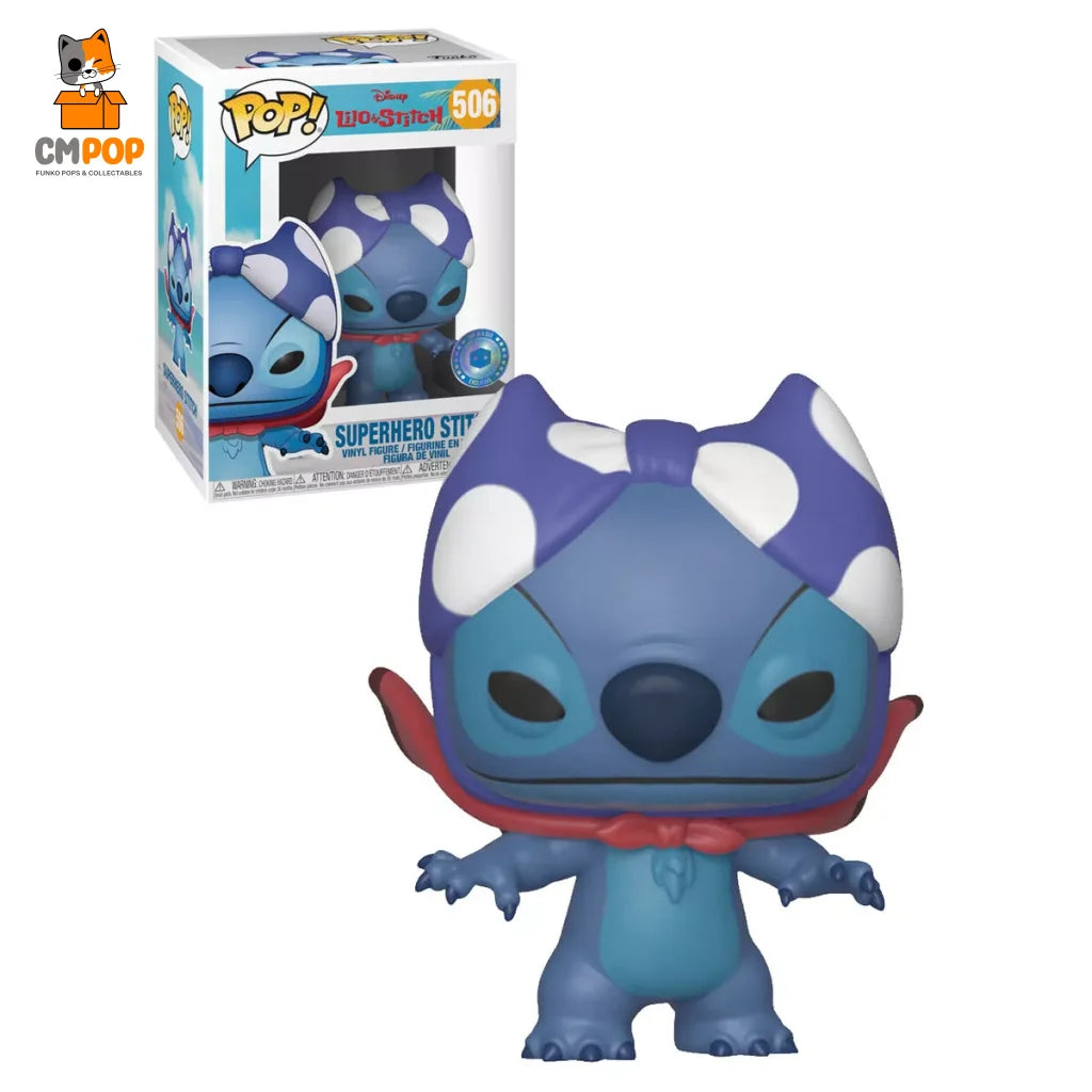 Superhero Stitch- #506 Funko Pop! - Disney Lilo & Stitch Pop In And A Box Exclusive