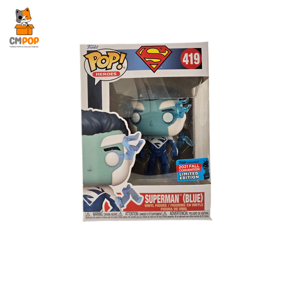Superman (Blue) - #419 Box Condition Funko Pop