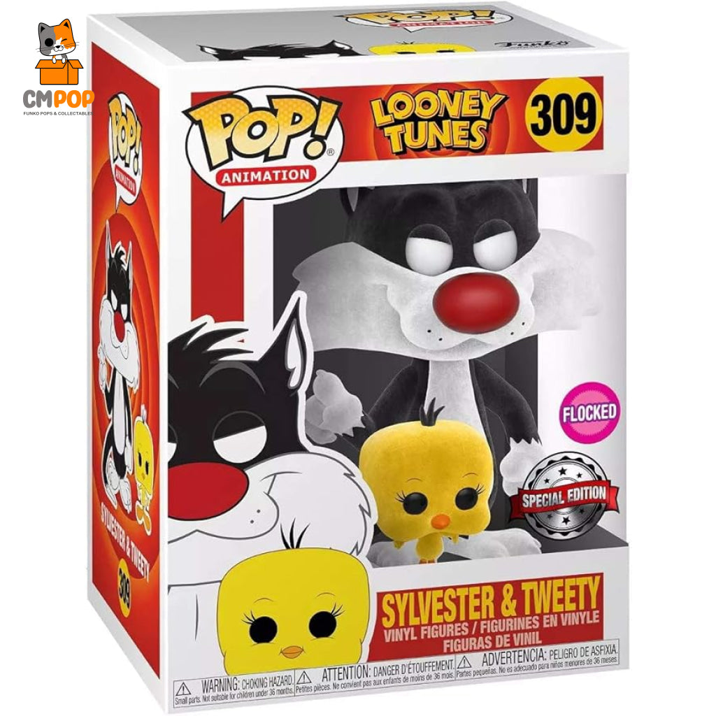 Sylvester & Tweety - #309 Funko Pop! Looney Tunes Flocked Special Edition Pop