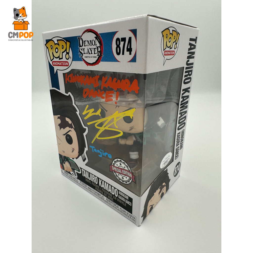 Tanjiro Kamado - #874 Funko Pop! Animation Demon Slayer Special Edition Signed By Zach Agulir