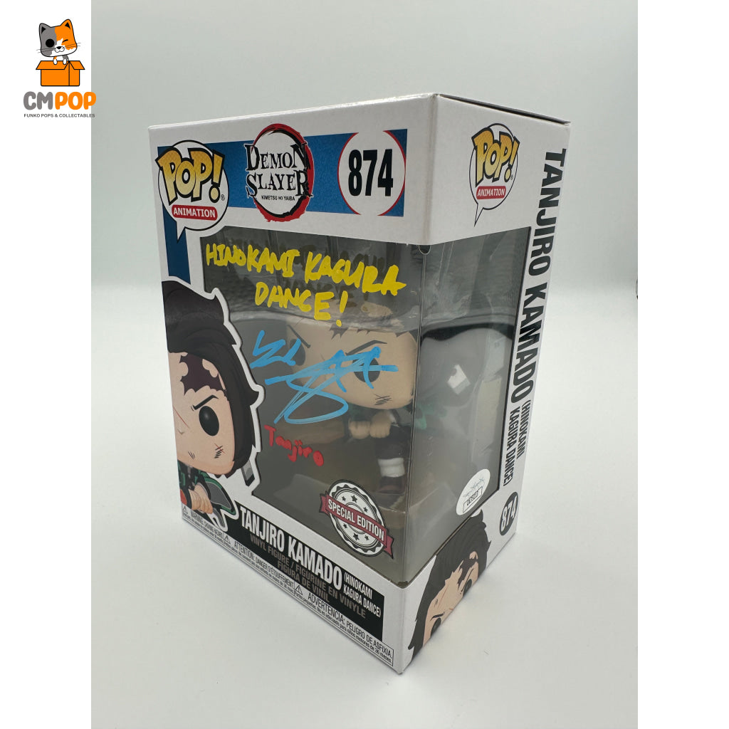 Tanjiro Kamado - #874 Funko Pop! Animation Demon Slayer Special Edition Signed By Zach Agulir