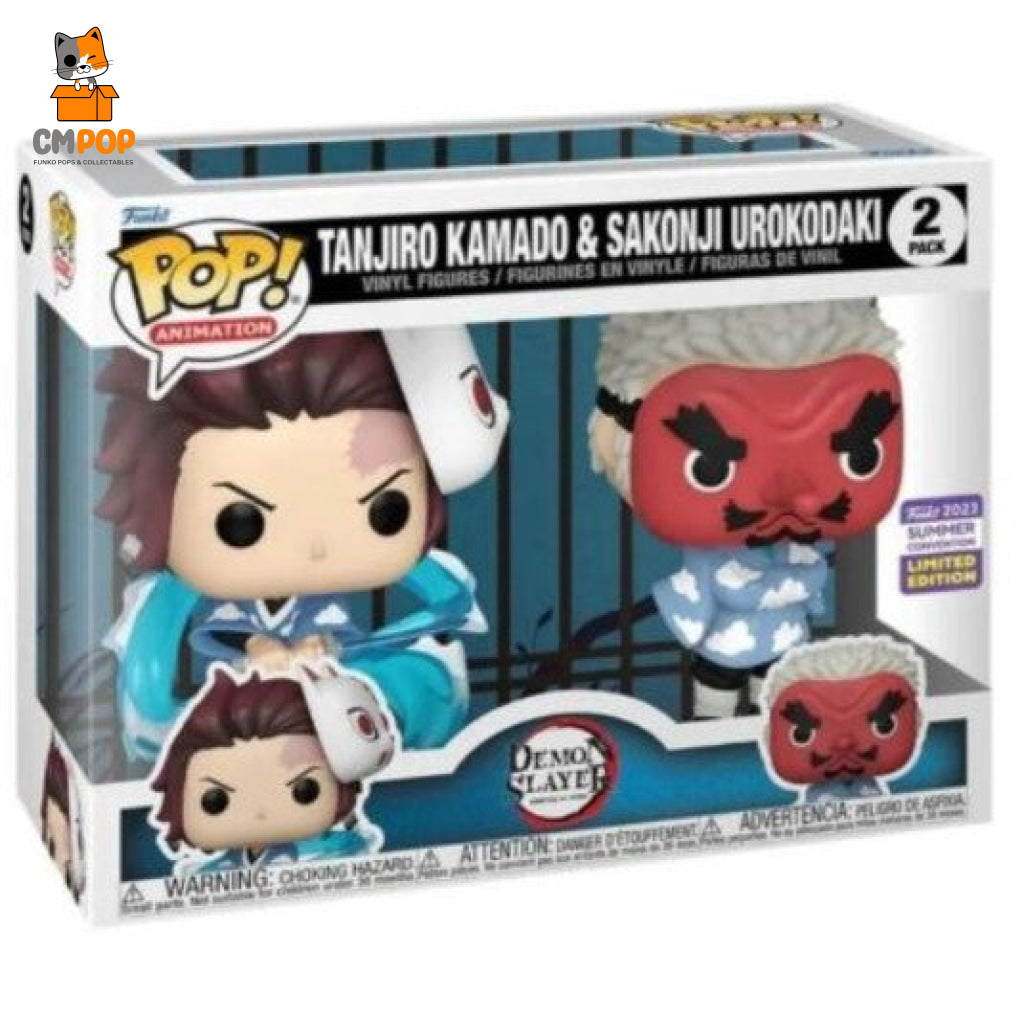 Tanjiro Kamado & Sakonji Urokodaki - Funko Pop! Summer 2023 Convention Exclusive Demon Slayer Pop