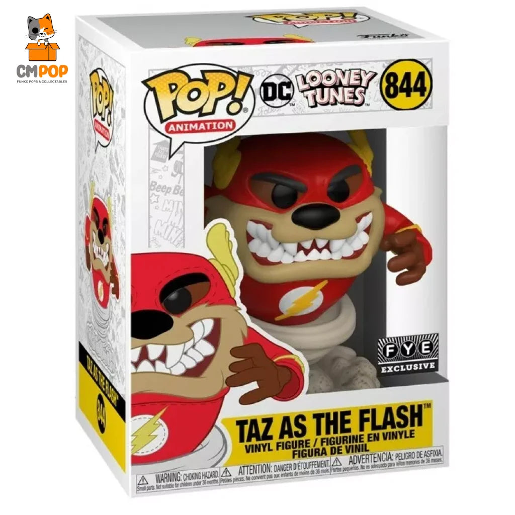 Taz As The Flash - #844 Funko Pop! -Animation Looney Tunes Fye Exclusive Pop