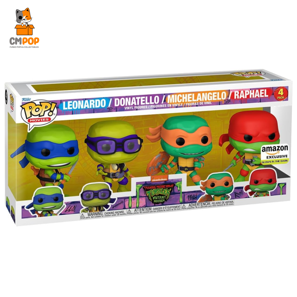 Teenage Mutant Ninja Turtles 4 Pack - Funko Pop! Amazon Exclusive Pop