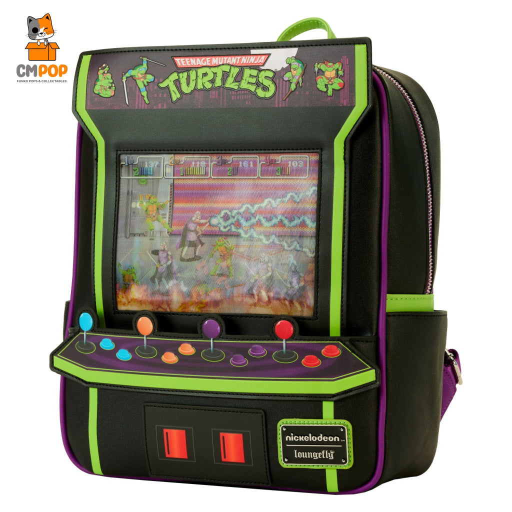 Teenage Mutant Ninja Turtles 40Th Anniversary Vintage Arcade Mini Backpack - Tmnt Loungefly