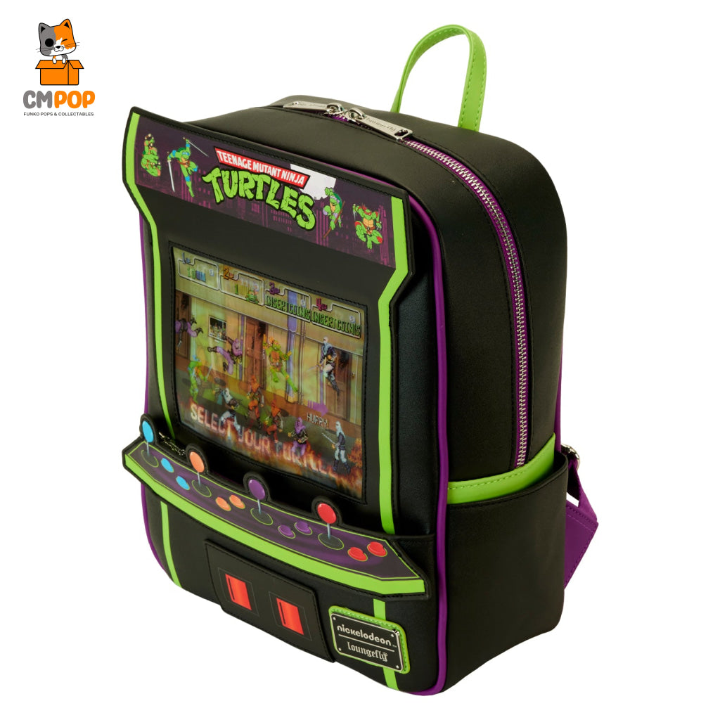 Teenage Mutant Ninja Turtles 40Th Anniversary Vintage Arcade Mini Backpack - Tmnt Loungefly